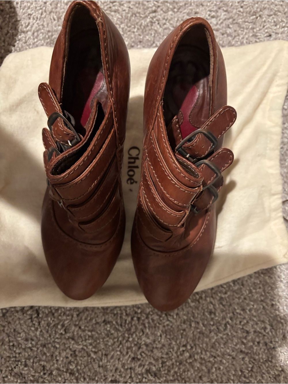 Chloe vintage Silverado platform booties - Picture 4 of 6